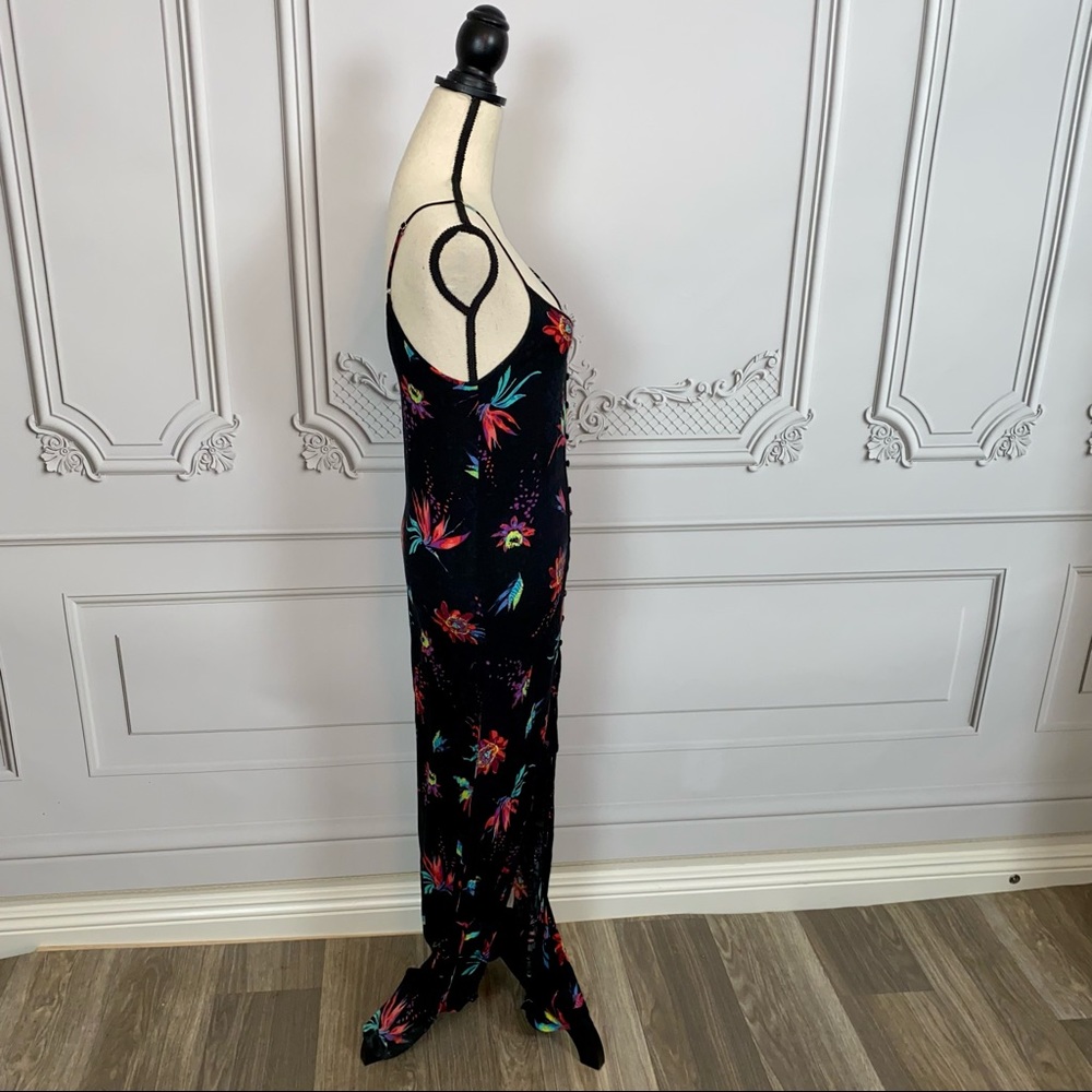 Rusty Long Black Fitted Front Button Up Dress | S… - image 7